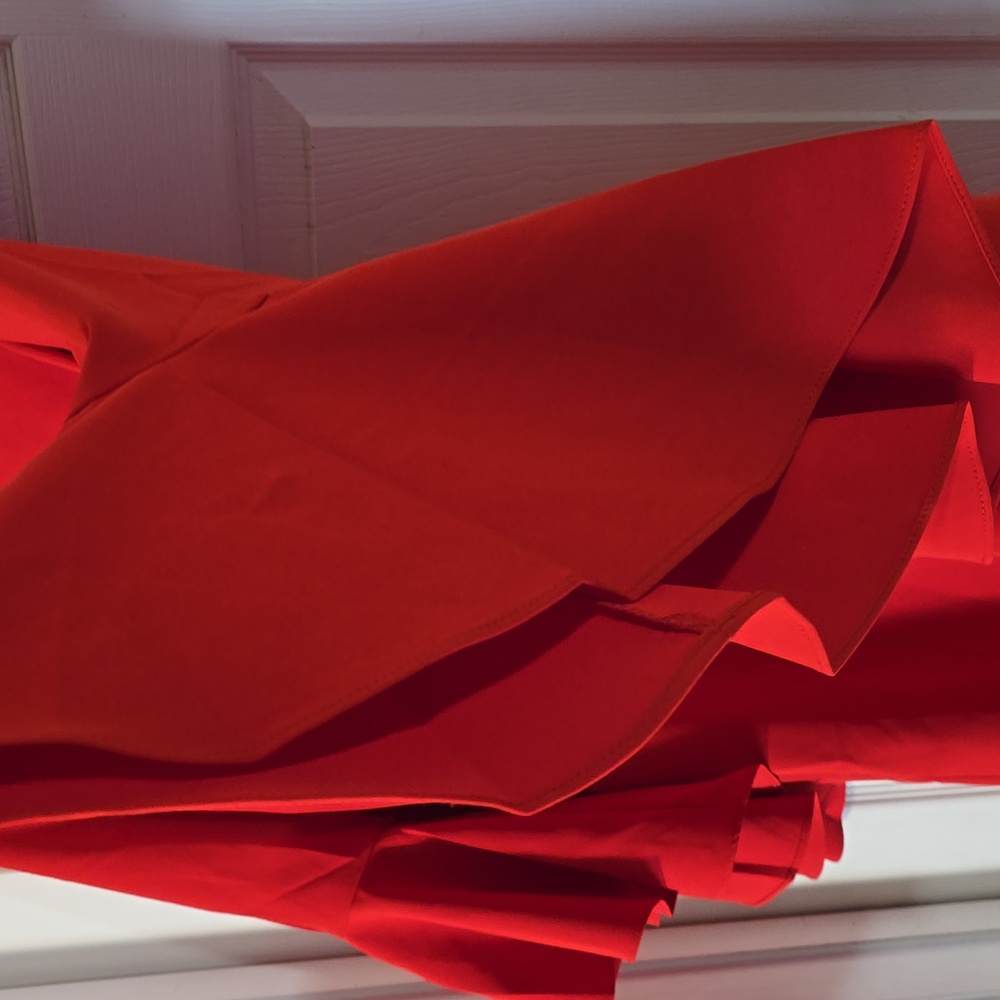Elegant Red Dress with Bell Sleeves - Picture 3 of 6